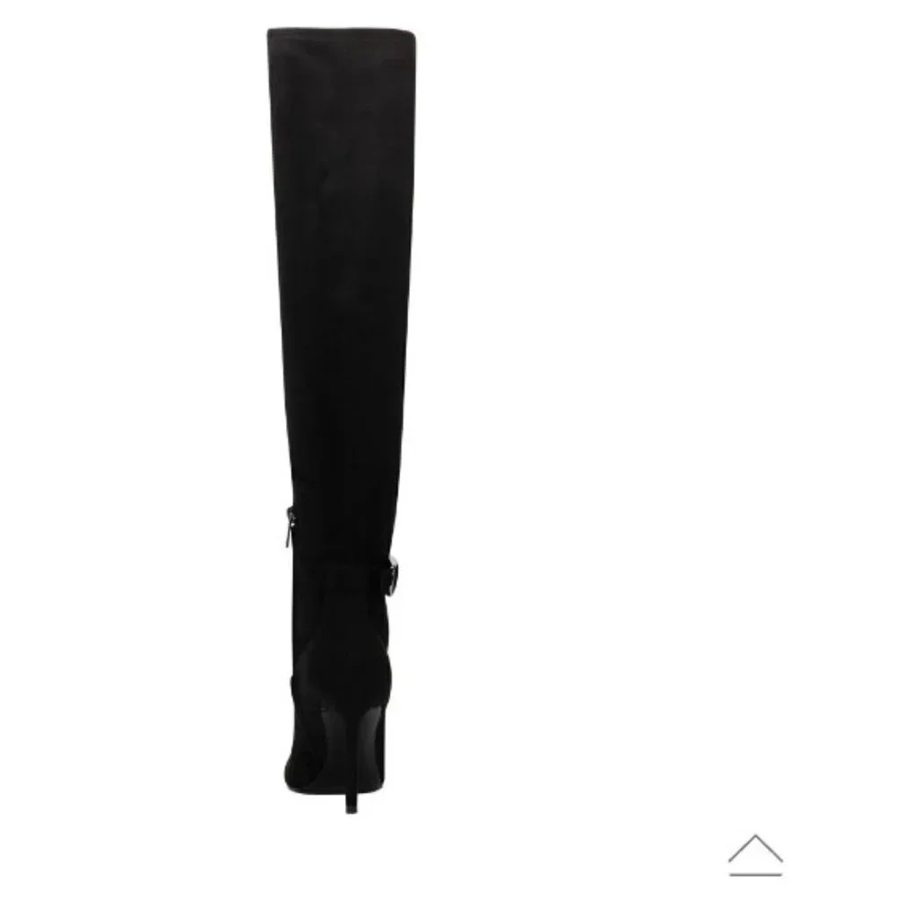 Marc Fisher Caia pull on over the knee buckle heeled boot 6.5